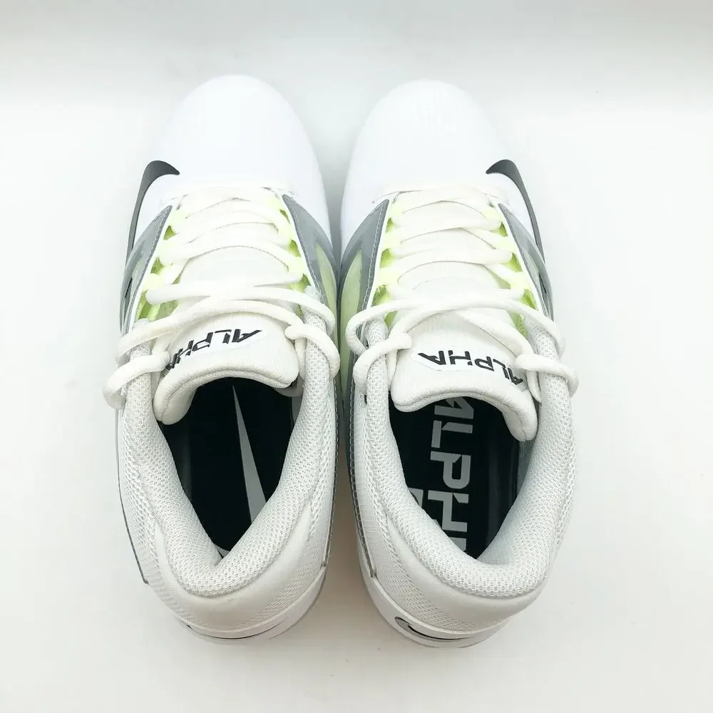 Nike Mens Alpha Menace 4 Pro Molded Football Cleats Size 11.5 White Black NWOB